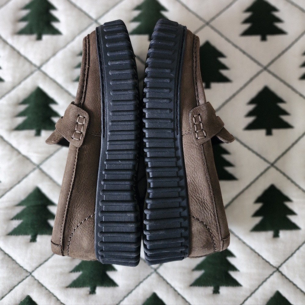 Clarks Dark Brown Leather Loafers - Picture 4 of 8